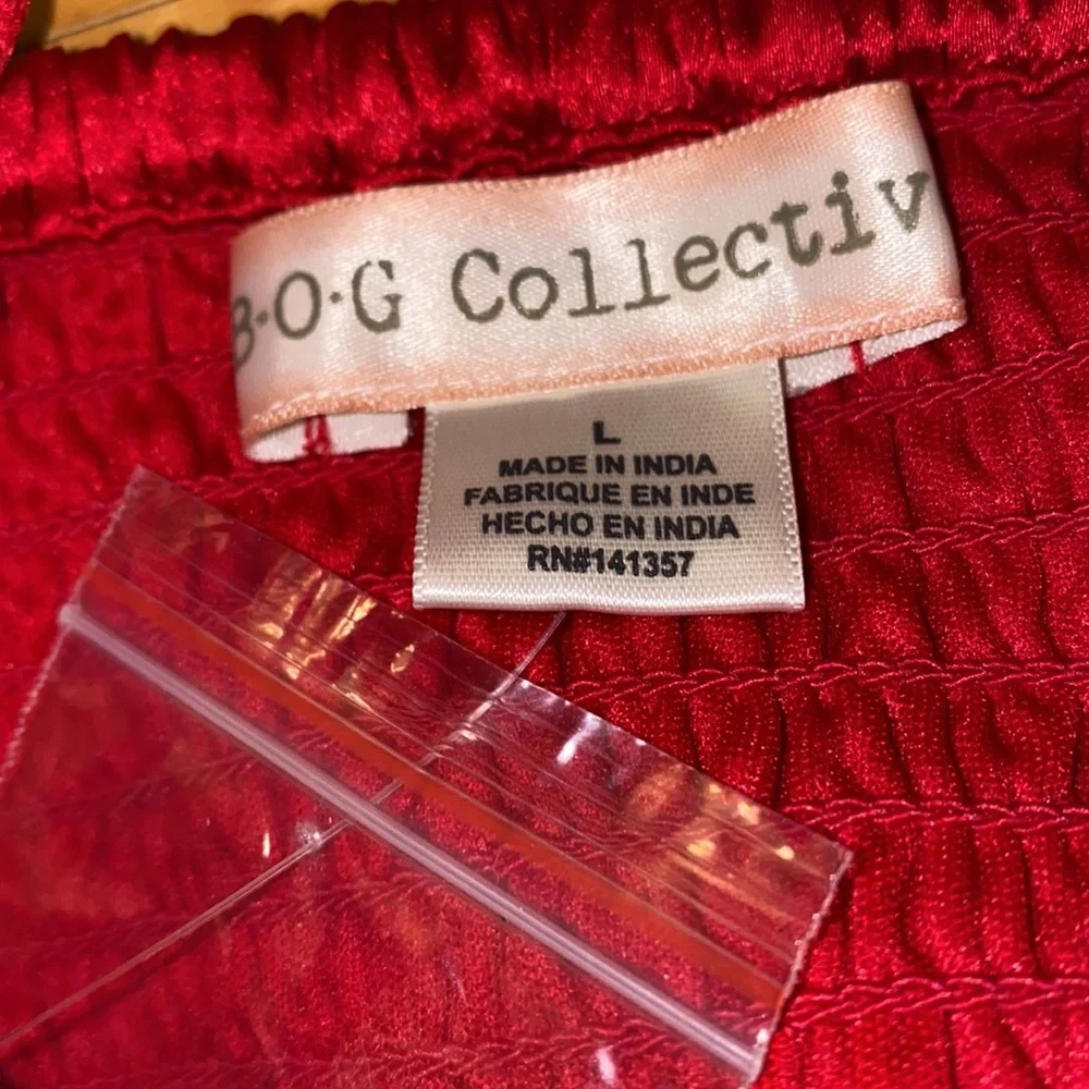 Red Halter Crop Top  size large NWT BOG - Picture 7 of 7